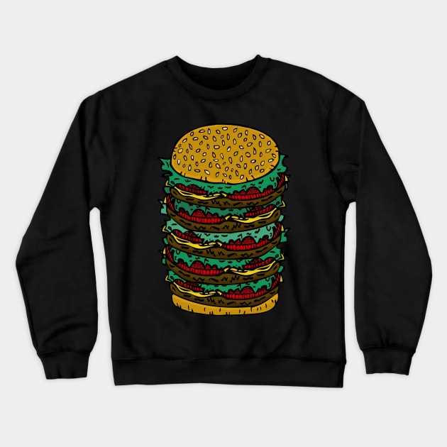 Burger Lover Crewneck Sweatshirt by RockettGraph1cs